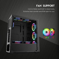 FANTECH STRIKE CG72 RGB Middle Tower Case
