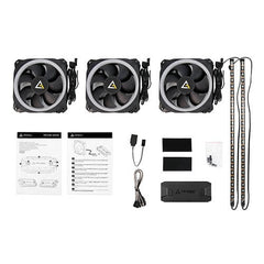 Antec Prizm 120 ARGB Fans (3 in 1 Pack) with Fan Controller & 2 ARGB LED Strips