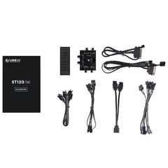 LIAN LI ST120 ADDRESSABLE RGB 120MM BLACK FAN WITH CONTROLLER - TRIPLE PACK