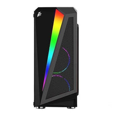 1stPlayer RAINBOW R5 (Black) Tempered Glass LED Strip With 3 Fans Gaming Case