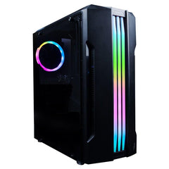 1st Player R3A Gaming Case Rainbow Black Mid-Tower Without Fans