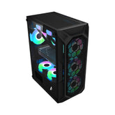 1st Player X6 ( ATX ) with 3 G7 RGB Fan + Hub + Remote Gaming Case