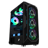 1st Player X6 ( ATX ) with 3 G7 RGB Fan + Hub + Remote Gaming Case