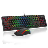 Redragon K582-BA Wired Mechanical Gaming Keyboard & M711 Cobra Gaming Mouse Combo, 10,000DPI, 7 Prog
