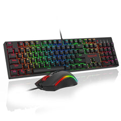 Redragon K582-BA Wired Mechanical Gaming Keyboard & M711 Cobra Gaming Mouse Combo, 10,000DPI, 7 Prog