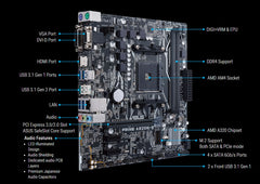 Asus PRIME A320M-E AMD AM4 uATX Motherboard With LED Lighting