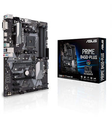 ASUS PRIME B450-PLUS AMD AM4 ATX motherboard with Aura Sync RGB header, DDR4 4400MHz, M.2, HDMI 2.0b