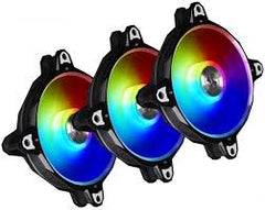 Lian Li Bora Digital Series RGB BR Digital-3R S,120mm Addressable RGB Fan, 3 Fans Pack Black Frame