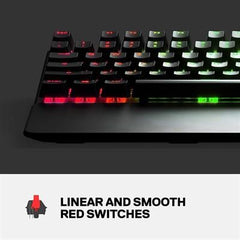 SteelSeries Apex 7 TKL (RED Linear Mechanical Switches) OLED Smart-Display Gaming Keyboard with Wrist Rest - 64646