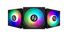 LIAN LI ST120 ADDRESSABLE RGB 120MM BLACK FAN WITH CONTROLLER - TRIPLE PACK