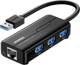 UGREEN USB 3.0 Hub With Gigabyte Ethernet 20265 - Black