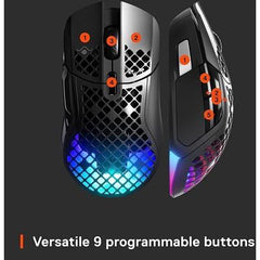 SteelSeries Aerox 5 TrueMove Air Sensor, Highly-Light Weight Wireless Gaming Mouse- 62406