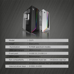 FANTECH PULSE CG71 RGB Middle Tower Case