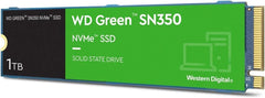 Western Digital 1TB WD Green SN350 NVMe Internal SSD Solid State Drive - Gen3 PCIe, QLC, M.2 2280, Up to 3,200 MB/s - WDS100T3G0C