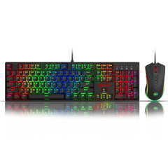 Redragon K582-BA Wired Mechanical Gaming Keyboard & M711 Cobra Gaming Mouse Combo, 10,000DPI, 7 Prog