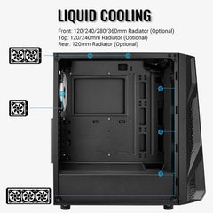 Aerocool NightHawk Duo Tempered Glass Edition ARGB Mid Tower Chassis