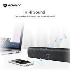 Micropack MS-220B Bluetooth PORTABLE Speaker - Black