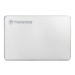 StoreJet 25C3S | Transcend 1TB Extra Slim USB 3.1 Type-C Portable Hard Drive (Silver)