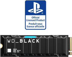 WD_BLACK 500GB SN850 NVMe SSD for PS5 Consoles Solid State Drive with Heatsink - Gen4 PCIe, M.2 2280, Up to 7,000 MB/s