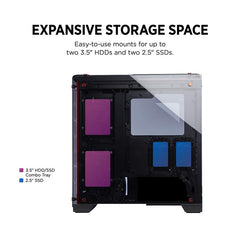 Corsair Crystal Series™ 570X RGB ATX Mid-Tower Case — Red