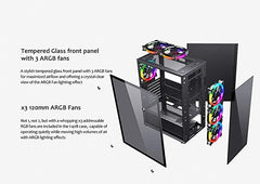 RAIDMAX i408 Series Tempered Glass ATX Computer Case