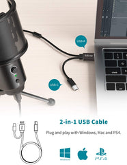 Fifine K683A USB Condenser Microphone With Volume Dial