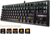 GAMDIAS Hermes E2 7 Color Backlit Gaming Mechanical Keyboard