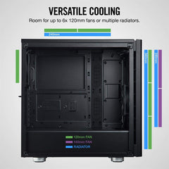 Corsair Carbide Series 275R Tempered Glass Mid-Tower Gaming Case - CC-9011132-WW