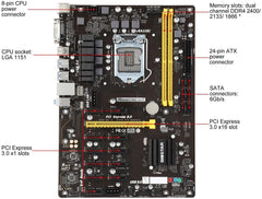 Biostar Motherboard TB250-BTC PRO Core i7/i5/i3 LGA1151 best for mining purpose