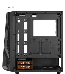 Aerocool NightHawk Duo Tempered Glass Edition ARGB Mid Tower Chassis