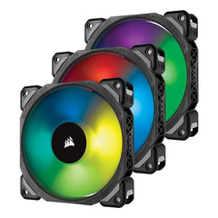 Corsair ML120 PRO 120mm Magnetic Levitation RGB LED PWM Fan with Lighting Node 3 Pack - CO-9050076-W