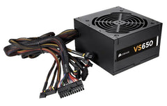 USED CORSAIR VS Series™ VS650 — 650 Watt Power Supply 80+ (UK) WITHOUT BOX
