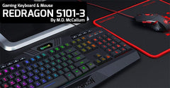 Redragon S101-3 Wired Gaming Keyboard and Mouse Combo, RGB Backlit Gaming Keyboard with Multimedia K