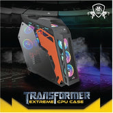 AA Tigers TRANSFORMER EXTREME BLACK-WHITE GAMING CPU CASE