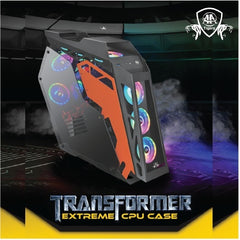 AA Tigers TRANSFORMER EXTREME BLACK-WHITE GAMING CPU CASE