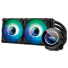 Aigo DX240 V2 DarkFlash ARGB Twister AIO Liquid CPU Cooler Black - White