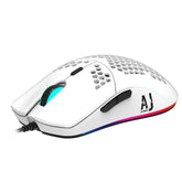 AJazz AJ390R Light Wired Mouse weight New Black - White