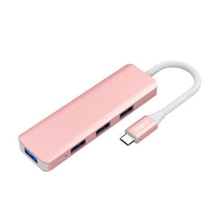 AJazz AT101P TYPE - C TO USB 3.0 x4 + PD Black - Pink