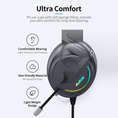 Ajazz AX365 RGB Gaming headset Channel Surround