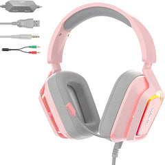 AJazz AX368 RGB Headset Gaming Pink - Black