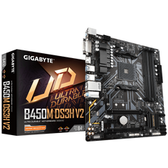 Gigabyte B450M DS3H V2 AMD AM4 Ryzen Ultra Durable Motherboard