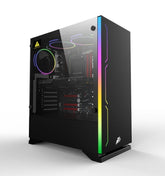1stPlayer B6 (Black) BLACK.SIR Series With 3 Fans ATX Gaming Case