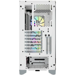 Corsair iCUE 4000X RGB Tempered Glass Mid-Tower ATX Case — White