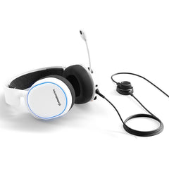 SteelSeries Arctis 5 (2019 Edition) RGB Illuminated Gaming Headset with DTS Headphone:X v2.0 – White