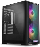 LIAN LI LANCOOL 215 RGB GAMING CASE Black Tempered Glass ATX Case -Black Color Black - White