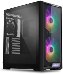 LIAN LI LANCOOL 215 RGB GAMING CASE Black Tempered Glass ATX Case -Black Color Black - White