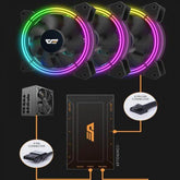 AIGO DarkFlash CF11 Pro Case Fan 3 in 1 RGB