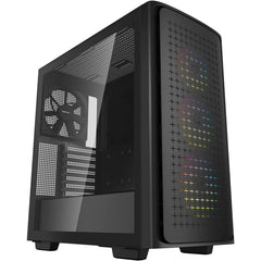 Deepcool CK560 Mid-Tower ATX Tempered Glass Gaming Case With Front Panel Airflow (Black)