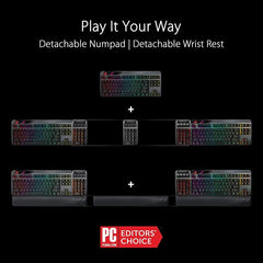 Asus ROG Claymore II MA02 Wireless Elite 90MP01W0-BKUA00 Optical Gaming Keyboard