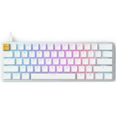 Glorious GMMK Modular Mechanical Keyboard - Compact, White Ice Edition, GLO-GMMK-COM-BRN-W